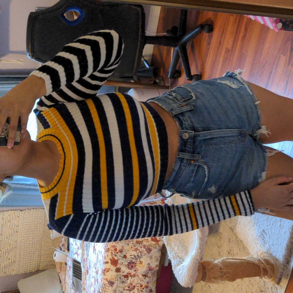 Topshop Petite Striped Sweater